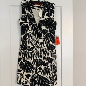 Simon Miller Black and White Tropical Print Mini Dress
